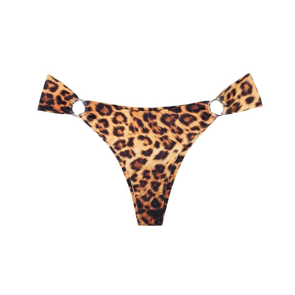 NWOT Joues De Sable Hanna Leopard Low Cut Swim Bottom‎ Size XL